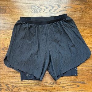 lululemon men's surge lined Black Athletic Shorts size small